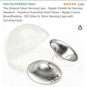 Brand New sterling silver nursing cups. Unopened